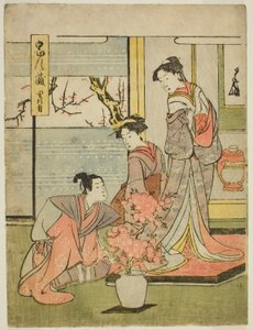 Cuarto acto: El castillo de Enya Hangan de la obra Chushingura (Tesoro de los cuarenta y siete leales retenedores) de Katsukawa Shun