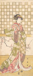 Un actor del clan Iwai como una mujer, ca. 1795
