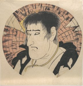 Cabeza de un actor no identificado como un campesino en harapos, ca. 1793 de Katsukawa Shun