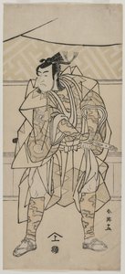 Ichikawa Monnosuke II como un Samurai de Katsukawa Shunei