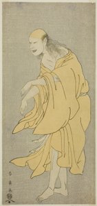 Onoe Matsusuke I como el Fantasma del Guerrero Ki no Natora, en Kiku no En Mukashi no Miyako