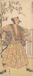 Otani Hirohachi como un samurái vestido con un llamativo kamishimo, diciembre de 1790