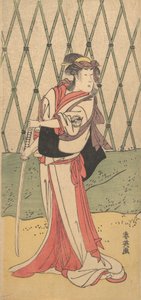 Segawa Kikunojo, en un papel femenino, 1762-1819 de Katsukawa Shun