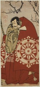 El actor Ichikawa Danjuro V como Benkei en la obra Dai Danna Kanjincho, representada en el Teatro Kawarazaki en el undécimo mes de 1790.