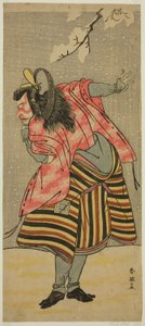 El actor Ichikawa Danjuro V como Hei Shinno Masakado en la obra Hana no O-Edo Masakado Matsuri, representada en el Teatro Ichimura en el undécimo mes de 1789. de Katsukawa Shun
