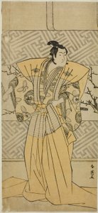 El actor Iwai Hanshiro IV como Soga no Goro Tokimune en la obra Koi no Yosuga Kanegaki Soga, representada en el Teatro Ichimura en el primer mes de 1789. de Katsukawa Shun