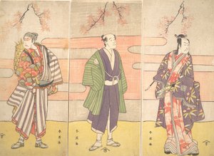 Tres actores no identificados, ca. 1793 de Katsukawa Shun