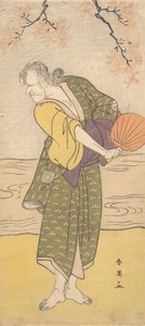 Actor no identificado de la línea Ichikawa como una anciana