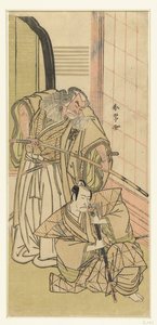 Actores Nakamura Nakazo I y Ichikawa Danjuro Vals edellieden