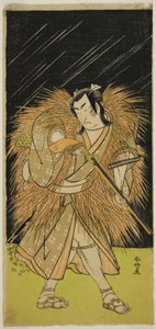 El actor Ichikawa Monnosuke II como Hayano Kampei en la obra Kanadehon Chushin Najori no Kura, representada en el Teatro Nakamura en el noveno mes de 1780. de Katsukawa Shunkо̄