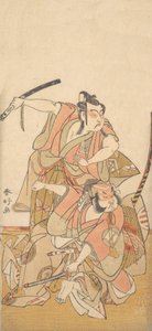 El actor Ichikawa Yaozo II en el papel de Soga no Goro, ca. 1772 de Katsukawa Shunko