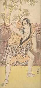 El segundo Ichikawa Komazo como un hombre en una actitud dramática de Katsukawa Shunko