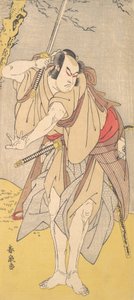 El Actor Onoe Matsusuke como un Samurai con una Espada Desenvainada, 1786 de Katsukawa Shunsen