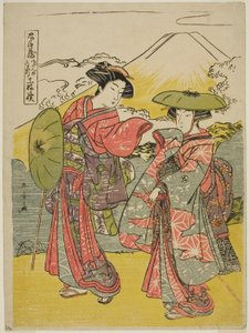 Acto Ocho: Viaje Nupcial de la obra Chushingura (Tesoro de Retenedores Leales) de Katsukawa Shunsho