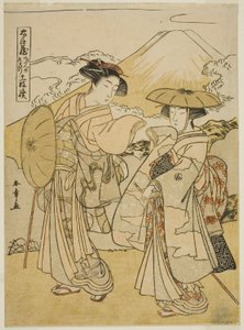 Acto Ocho: Viaje Nupcial, de la obra "Tesoro de Retenedores Leales (Chushingura)" de Katsukawa Shunsho