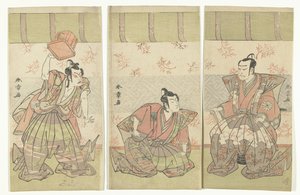 Tríptico de actores de Katsukawa Shunsho
