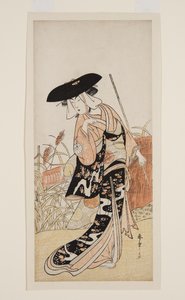 El actor Segawa Kikunojo III como el zorro Okiku (Okiku-gitsune) (grabado en madera en color)