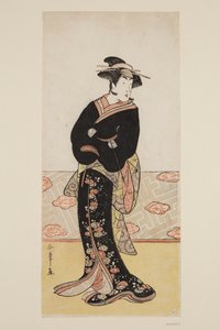 El actor Segawa Kikunojo III como Ohan (grabado en color) de Katsukawa Shunsho