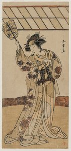 Segawa Kikunojo II como el árbitro de una lucha libre, c. finales de 1770s de Katsukawa Shunsho