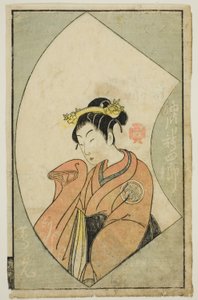 El actor Anegawa Shinshiro II, de "Un libro ilustrado de abanicos de escenario (Ehon butai ogi)" de Katsukawa Shunsho