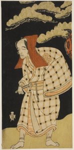 El Actor Arashi Otohachi I como Numataro Kyusei Disfrazado de Ladrón Ipponzaemon en la Obra Otokoyama Yunzei Kurabe, Representada en el Teatro Ichimura en el Undécimo Mes, 1768