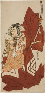 El actor Ichikawa Danjuro V como Hannya no Goro en la obra Sugata no Hana Yuki no Kuronushi, representada en el Teatro Nakamura en el undécimo mes, 1776 de Katsukawa Shunsho