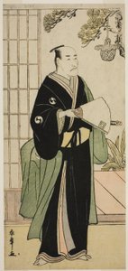El actor Ichikawa Danjuro V como Oboshi Yuranosuke en la obra Kanadehon Chushingura, representada en el Teatro Nakamura en el quinto mes, 1783