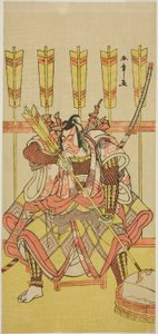 El Actor Ichikawa Danjuro V como Yanone Goro en la Obra Kuruwa-gayoi Komachi Soga, Representada en el Teatro Nakamura en el Quinto Mes, 1781 de Katsukawa Shunsho