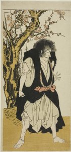 El actor Ichikawa Danjuro V como el monje budista renegado Wantetsu de Okamidani, en la quinta escena de la obra Date Nishiki Tsui no Yumitori (Un brocado elegante: Guerreros opuestos), representada en el Teatro Morita en el undécimo mes, 1778 de Katsukawa Shunsho