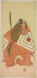 El actor Ichikawa Danzo III como Sanada no Yoichi (?) en la obra Sanada no Yoichi Banjaku no Iezuto (?), representada en el Teatro Morita (?) en el undécimo mes de 1767 (?) de Katsukawa Shunsho