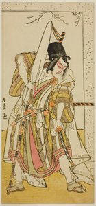 El actor Ichikawa Ebizo III como Matsuo-maru en la obra Sugawara Denju Tenarai Kagami, representada en el Teatro Ichimura en el séptimo mes, 1776 de Katsukawa Shunsho