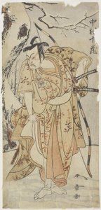 El actor Nakamura Ju_zo_ en un papel de samurái de Katsukawa Shunsho