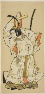 El Actor Nakamura Nakazo I como el Príncipe Koreakira (?) en la obra Gohiiki Kanjincho, representada en el Teatro Nakamura en el undécimo mes, 1773 de Katsukawa Shunsho