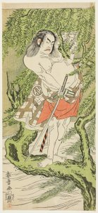 El actor Nakamura Sukegoro II en el papel de un plebeyo caballeroso (otokodate) de Katsukawa Shunsho