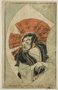 El actor Nakamura Utaemon I, de "Un libro ilustrado de abanicos de escenario (Ehon butai ogi)" de Katsukawa Shunsho