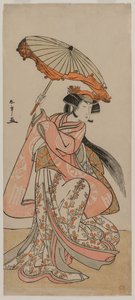 The Actor Segawa Kikunojo II Dancing with a Parasol de Katsukawa Shunsho