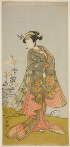 El actor Segawa Yujiro I en un papel no identificado de Katsukawa Shunsho