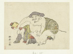 Daikoku y su Rata de Katsukawa Shunzan