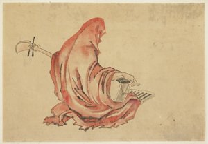 Daruma tocando un shamisen, c.1815-1849