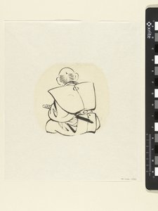 Hombre sentado, visto de espaldas de attributed to Katsushika Hokusai