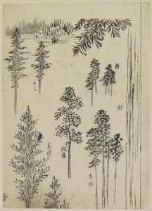 paisaje con arboles de Katsushika Hokusai (possibly)