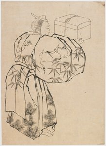 Un mensajero de la corte, finales del siglo XVIII-principios del siglo XIX de Katsushika Hokusai
