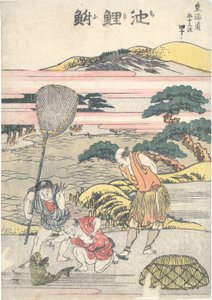 Chiry?, cuadragésimo de la serie Cincuenta y tres estaciones del T?kaid? de Katsushika Hokusai