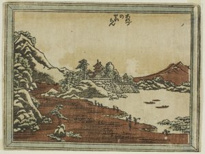 Clima despejado en Awazu, de la serie Ocho vistas de Omi en estilo de grabado de Katsushika Hokusai