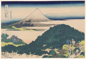 Pino de cojín en Aoyama (Aoyama Enza no matsu), de la serie "Treinta y seis vistas del monte Fuji (Fugaku sanjurokkei)" de Katsushika Hokusai