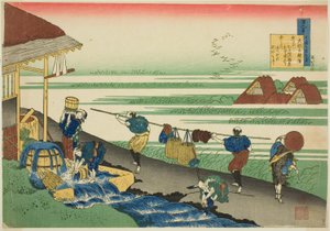 Dainagon Tsunenobu de la serie Cien poemas explicados por la nodriza (Hyakunin isshu uba ga etoki) de Katsushika Hokusai