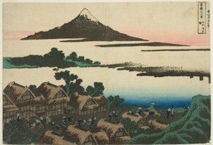 Amanecer en Isawa en la provincia de Kai (Koshu Isawa no akatsuki), de la serie "Treinta y seis vistas del monte Fuji (Fugaku sanjurokkei)" de Katsushika Hokusai