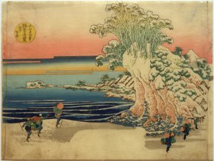 La franja costera de Sodegaura en la provincia de Sagami de Katsushika Hokusai