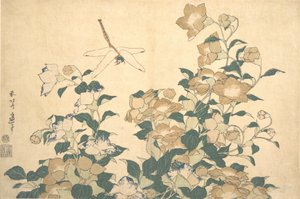 Libélula y Campanilla de Katsushika Hokusai