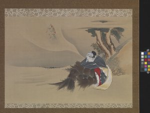 Dream Of The Rush Gatherer (tinta, colores sobre seda) de Katsushika Hokusai